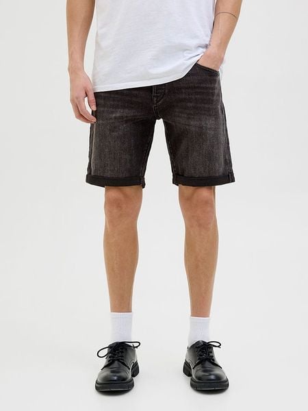 Jack & Jones Szorty dżinsowe "Rick" w kolorze czarnym rozmiar: S. Czarne szorty Jack & Jones, s, z aplikacjami, z jeansu, klasyczne. Za 48.28 zł.