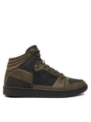 Guess Sneakersy Sava Mid FMTSAM PEL12 Zielony. Zielone buty sportowe casual Guess, z aplikacjami, ze skóry, bez zapięcia. Za 449.99 zł.