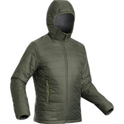 Kurtka trekkingowa męska zimowa Forclaz MT100 kaptur - 5°C. Szare kurtki FORCLAZ, na zimę, l, bez wzorów, z materiału, bez kaptura. Za 149.99 zł.