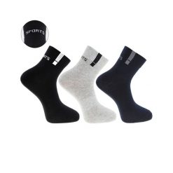 Skarpety Męskie Moraj Mix Kolor 3 Pary. Czarne skarpetki sportowe Moraj, bez wzorów, z materiału. Za 29.99 zł.