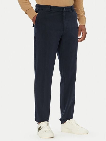 BOSS Chinosy H-Kane1 50543304 Granatowy Modern Fit. Niebieskie eleganckie spodnie Boss, m, z bawełny. Za 629.99 zł.