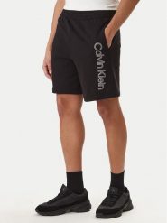 Calvin Klein Szorty sportowe LV04LF240G Czarny Regular Fit. Czarne krótkie spodenki sportowe CALVIN KLEIN, m, bez wzorów, z bawełny. Za 289.99 zł.