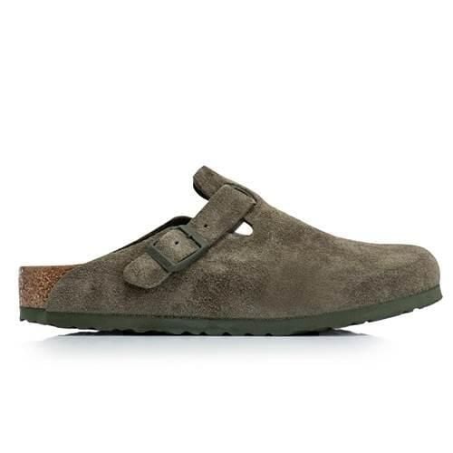 Klapki męskie Birkenstock Boston BS Modern Seude. Zielone klapki Birkenstock, z materiału. Za 707.50 zł.
