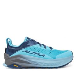 Trekkingi Altra. Niebieskie buty trekkingowe Altra, bez wzorów, bez zapięcia. Za 739.99 zł.