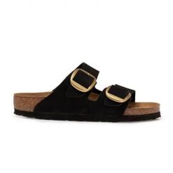 Klapki unisex Birkenstock Arizona Big Buckle. Czarne klapki Birkenstock, z materiału. Za 669.80 zł.