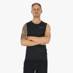 Koszulka treningowa męska Swedemount Ultra Light Tanktop szybkoschnąca. Czarne bezrękawniki SWEDEMOUNT, m, bez wzorów, z syntetyku, bez kołnierzyka, bez ramiączek. Za 99.99 zł.