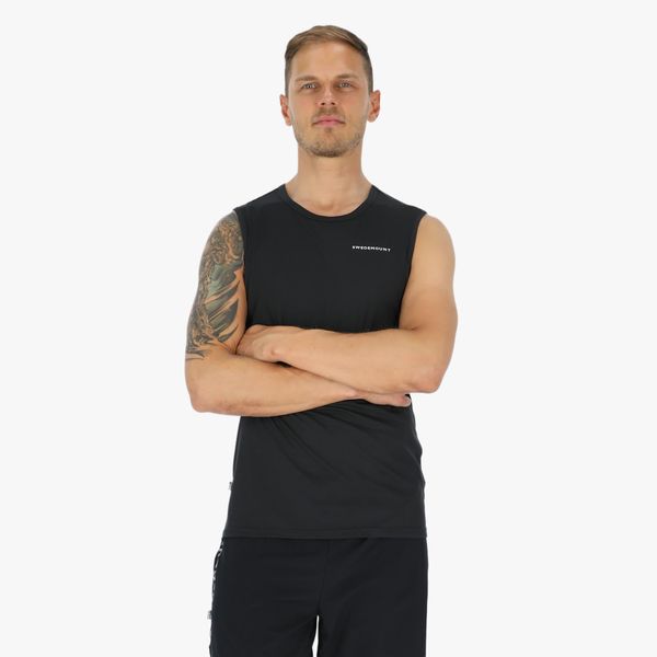 Koszulka treningowa męska Swedemount Ultra Light Tanktop szybkoschnąca. Czarne bezrękawniki SWEDEMOUNT, m, bez wzorów, z syntetyku, bez kołnierzyka, bez ramiączek. Za 99.99 zł.