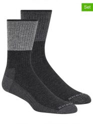 Skechers Skarpety (4 pary) w kolorze czarno-jasnoszarym rozmiar: 40,5-46. Czarne skarpety Skechers, bez wzorów, ze splotem. Za 43.99 zł.