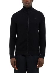 Mustang Kardigan w kolorze czarnym rozmiar: XL. Czarne swetry rozpinane Mustang, xl, bez wzorów, z bawełny, bez kołnierzyka, bez ramiączek. Za 183.59 zł.