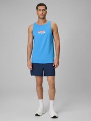 4F Spodenki plażowe boardshorty męskie - granatowe M. Niebieskie odzież kąpielowa 4F, m, bez wzorów, z materiału. Za 59.99 zł.