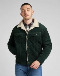 LEE SHERPA JACKET MĘSKA KURTKA SZTRUKSOWA SZTRUKS KELP L87AQEIN 112321556. Kurtki Lee, l, bez wzorów, ze sztruksu, bez kaptura. Za 389.99 zł.