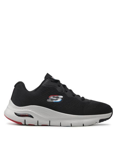 Skechers Sneakersy Infinity Cool 232303/BLK Czarny. Czarne buty sportowe casual Skechers, bez wzorów, z materiału, bez zapięcia. Za 329.99 zł.