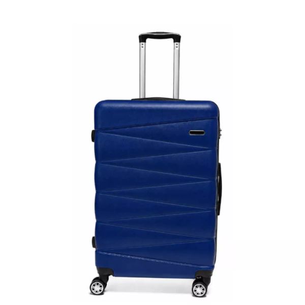 Walizka na kółkach Sapphire ST-2240 granatowa - średnia M DUO. Niebieskie walizki Sapphire, bez wzorów, z gumy, duże. W wyprzedaży za 119.00 zł.