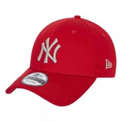 Czapka New Era League Essential 9Forty New York Yankees. Czerwone czapki zimowe New Era, bez wzorów, z bawełny. Za 109.99 zł.