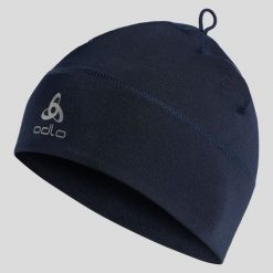 Czapka Odlo Hat POLYKNIT WARM ECO. Niebieskie bielizna termoaktywna ODLO, bez wzorów, z elastanu, bez ramiączek, do biegania. Za 109.99 zł.