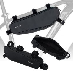 Torba rowerowa na ramę ATTABO 2.5L. Czarne torby na ramię ATTABO, bez wzorów, z materiału, na ramię, bez dodatków. Za 77.99 zł.