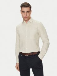 Marc O'Polo Koszula 523 7428 42318 Beżowy Regular Fit. Brązowe koszule Marc O'Polo, m, bez wzorów, ze lnu, bez kołnierzyka, bez ramiączek. Za 299.99 zł.