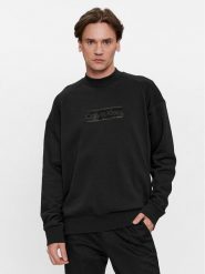 Calvin Klein Bluza Festive Logo K10K112058 Czarny Comfort Fit. Czarne bluzy CALVIN KLEIN, m, bez wzorów, z bawełny, bez kaptura. Za 319.99 zł.