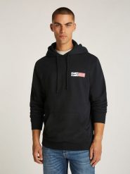 TOMMY JEANS Bluza w kolorze czarnym rozmiar: XXL. Czarne bluzy Tommy Jeans, xxl, bez wzorów, z bawełny, z kapturem. Za 247.69 zł.