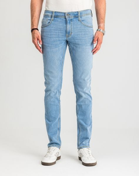 Męskie Spodnie Jeansowe Mustang Style Oregon Tapered Denim Blue 1017123 5000 401. Niebieskie jeansy Mustang, l, z obniżonym stanem. Za 199.99 zł.