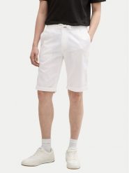 Tom Tailor Szorty materiałowe 1044715 Biały Regular Fit. Białe szorty Tom Tailor, m, bez wzorów, z bawełny. Za 179.99 zł.
