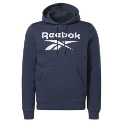 Bluza z kapturem Reebok Identity Fleece, Mężczyźni. Niebieskie bluzy Reebok, m, bez wzorów, z bawełny, z kapturem. Za 290.00 zł.