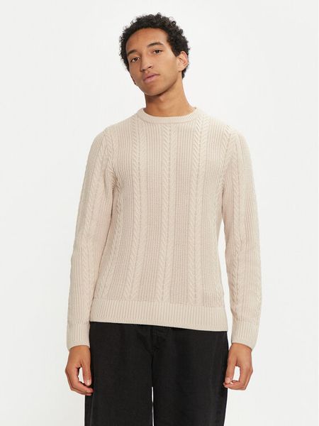 Jack & Jones Sweter 12261436 Beżowy Regular Fit. Brązowe swetry rozpinane Jack & Jones, m, bez wzorów, z syntetyku, bez kołnierzyka, bez ramiączek. Za 109.99 zł.