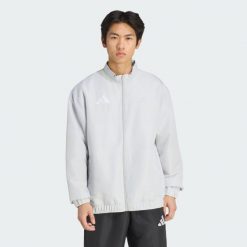 Bluza reprezentacyjna Entrada26. Białe bluzy bez kaptura Adidas, uniwersalny, bez wzorów, z materiału, bez kaptura. Za 199.00 zł.