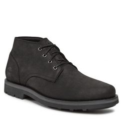 Trzewiki Timberland. Czarne botki sznurowane Timberland, bez wzorów, bez obcasa, bez zapięcia. Za 799.99 zł.
