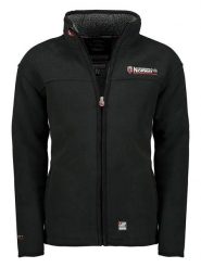 Geographical Norway Kurtka polarowa "Ubolt" w kolorze czarnym rozmiar: S. Czarne kurtki Geographical Norway, s, z aplikacjami, z materiału, bez kaptura. Za 70.24 zł.