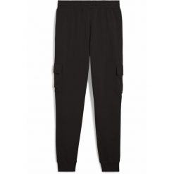 Męskie bojówki z Essentials z logo No. 1 PUMA Black. Czarne joggery i bojówki Puma, m, bez wzorów, z dresówki, sportowe. Za 159.00 zł.