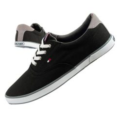 Buty sportowe trampki do chodzenia męskie Tommy Hilfiger. Czarne trampki Tommy Hilfiger, m, bez wzorów, bez zapięcia. Za 157.87 zł.