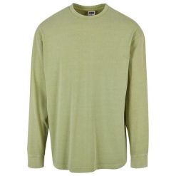 Męska Bluzka Z Długim Rękawem Acid Wash Heavyweight Boxy. Zielone bluzki z długim rękawem Urban Classics, l, bez wzorów, bez kołnierzyka, bez ramiączek. Za 136.99 zł.
