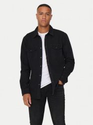 Only & Sons Koszula jeansowa Bane 22023247 Szary Regular Fit. Szare koszule Only & Sons, m, bez wzorów, z bawełny, bez kołnierzyka, bez ramiączek. Za 229.99 zł.