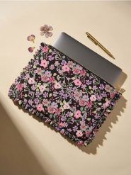 Torba na laptopa z falbanami z motywem kwiatowym - wielobarwny. Torby na laptopa Sinsay. Za 25.99 zł.
