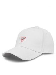 Guess Czapka z daszkiem AM9523 POL01 Biały. Białe czapki z daszkiem Guess, z aplikacjami, z bawełny. Za 99.99 zł.