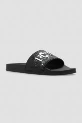 DSQUARED2 Czarne klapki Slide Sandals. Czarne klapki Dsquared2, z gumy. W wyprzedaży za 859.99 zł.