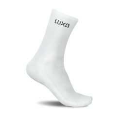 Skarpety Rowerowe LUXA Logo. Białe skarpety LUXA, bez wzorów, z elastanu. Za 69.00 zł.