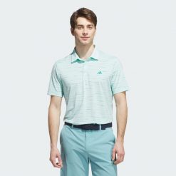 Koszulka Ultimate365 Mesh Glimmer Print Polo. Zielone koszulki polo Adidas, m, bez wzorów, z meshu, bez kołnierzyka, bez ramiączek. Za 279.00 zł.