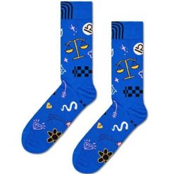 Skarpety Happy Socks Model Libra Sock Kolor Niebieski. Niebieskie skarpety Happy Socks, bez wzorów, z tkaniny. Za 57.50 zł.