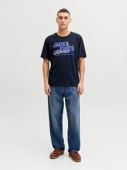 Jack & Jones Koszulka "Logo" w kolorze granatowym rozmiar: L. Niebieskie bezrękawniki Jack & Jones, l, bez wzorów, z bawełny, bez kołnierzyka, bez ramiączek. Za 39.99 zł.