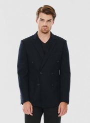 PAKO LORENTE – Granatowa dwurzędowa marynarka męska. Garnitury Pako Lorente, na co dzień, m, bez wzorów, z elastanu. Za 549.99 zł.