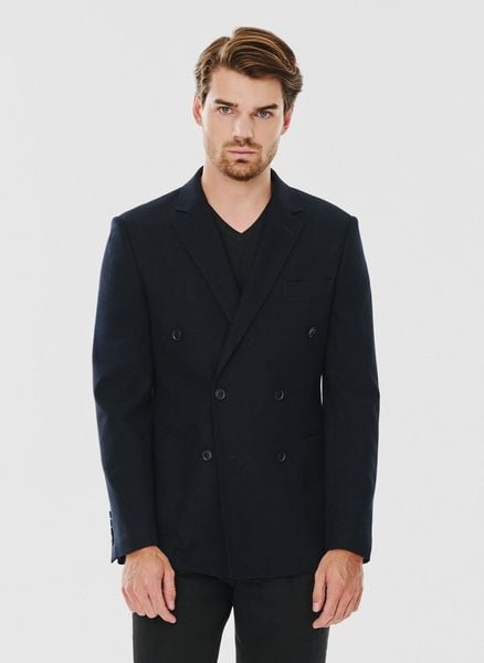 PAKO LORENTE – Granatowa dwurzędowa marynarka męska. Garnitury Pako Lorente, na co dzień, m, bez wzorów, z elastanu. Za 399.99 zł.