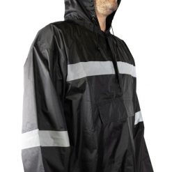 Ponczo o wysokiej widoczności z certyfikatem CE R Flect Waterproof. Białe kurtki przeciwdeszczowe R'FLECT, l, bez wzorów, bez kaptura. Za 288.86 zł.