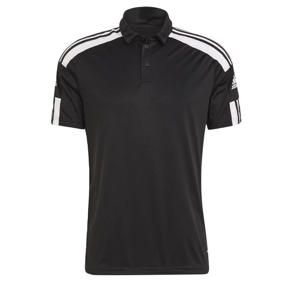 Koszulka polo do piłki nożnej męska Adidas Squadra 21 Polo z krótkim rękawem. Białe koszulki polo Adidas, m, bez wzorów, bez kołnierzyka, bez ramiączek, do piłki nożnej. Za 97.30 zł.