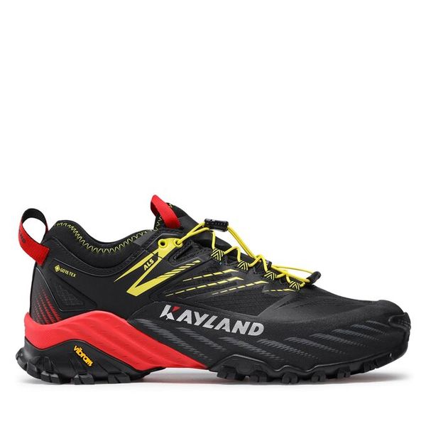 Trekkingi Kayland. Czarne buty trekkingowe Kayland, bez wzorów, z gore-texu, bez zapięcia. Za 629.99 zł.