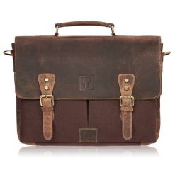 Torba męska na ramię brązowa Paolo Peruzzi T-07-BR. Brązowe torby na laptopa Paolo Peruzzi. Za 299.99 zł.