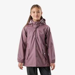 Kurtka przeciwdeszczowa turystyka junior Swedemount Väderöarna Coat wodoodporna. Fioletowe kurtki przeciwdeszczowe SWEDEMOUNT, m, bez wzorów, bez kaptura. Za 199.99 zł.