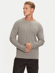 Tommy Hilfiger Sweter MW0MW33132 Szary Regular Fit. Szare swetry rozpinane Tommy Hilfiger, m, bez wzorów, z bawełny, bez kołnierzyka, bez ramiączek. Za 649.99 zł.