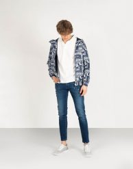 Pepe Jeans Kurtka "Tony" | PM402412 | Tony | Mężczyzna | Biały, Granatowy. Białe kurtki Pepe Jeans, m, bez wzorów, z jeansu, bez kaptura. W wyprzedaży za 289.00 zł.